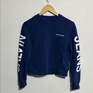 Calvin Klein Navy Sweatshirt with Logo